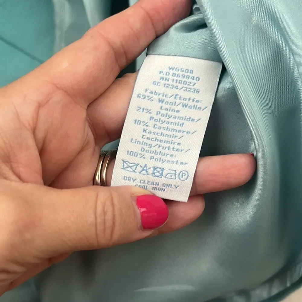 *Boden* Lined Cashmere/Wool *Tiffany Blue* Skirt Medium Size 6 R